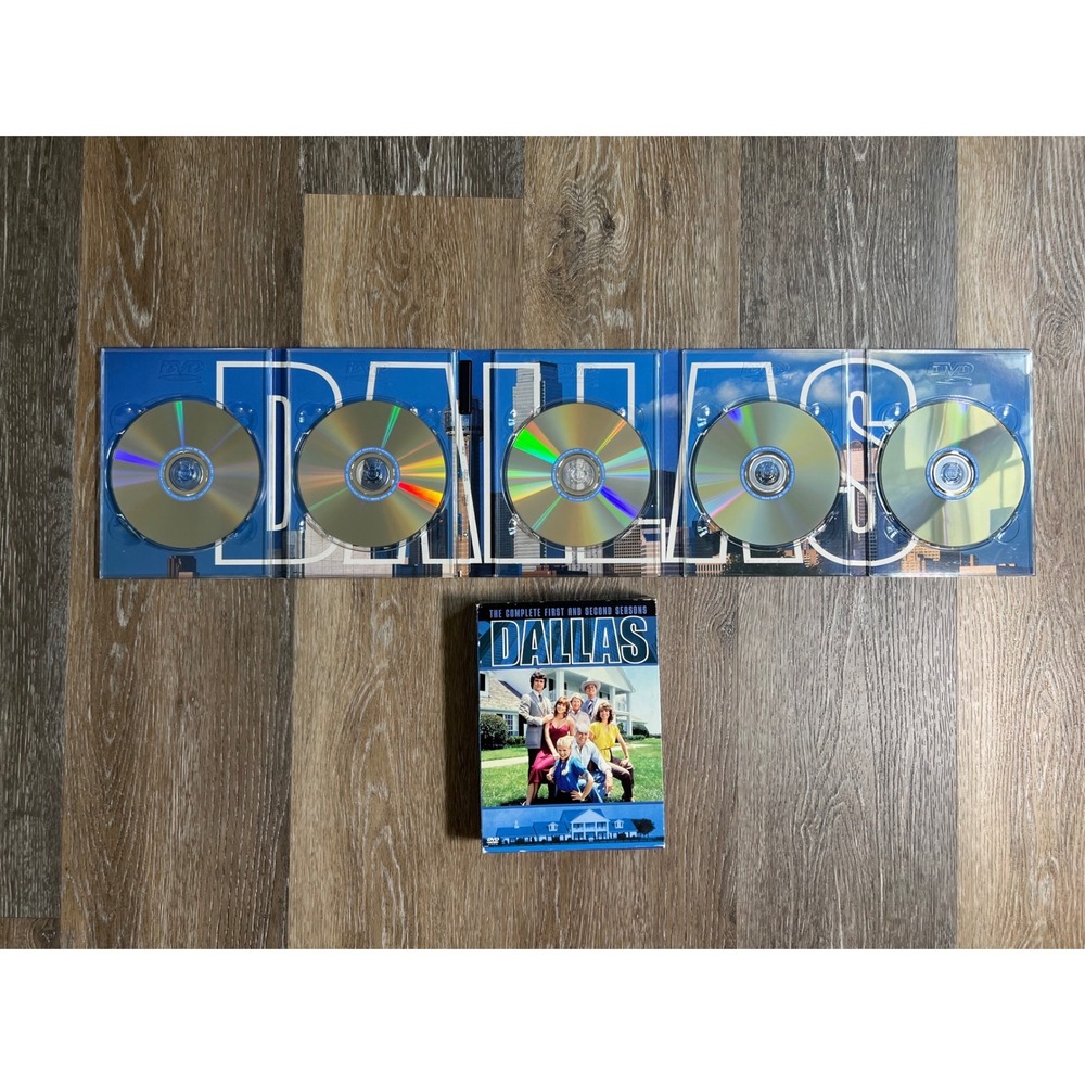 Warner Home Video Dallas TV Series Seasons 1 & 2 DVD Set Blue 5-Disc Collection